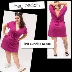 Hey Peach Pink Sunrise Dress NWOT Size 3XL